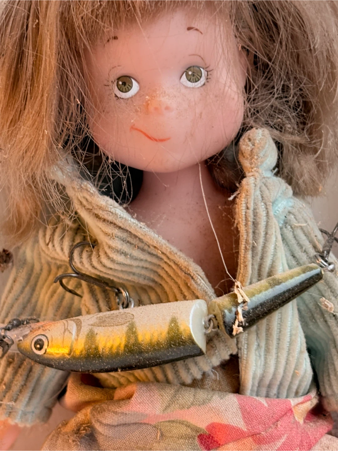 Vintage Doll with Fishing Lure - photo 2