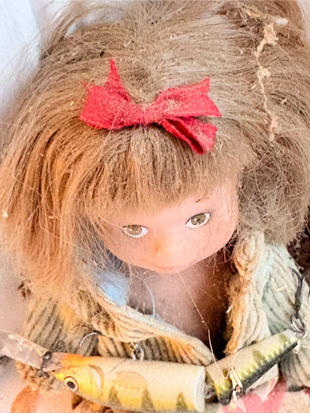 Vintage Doll with Fishing Lure - photo 3