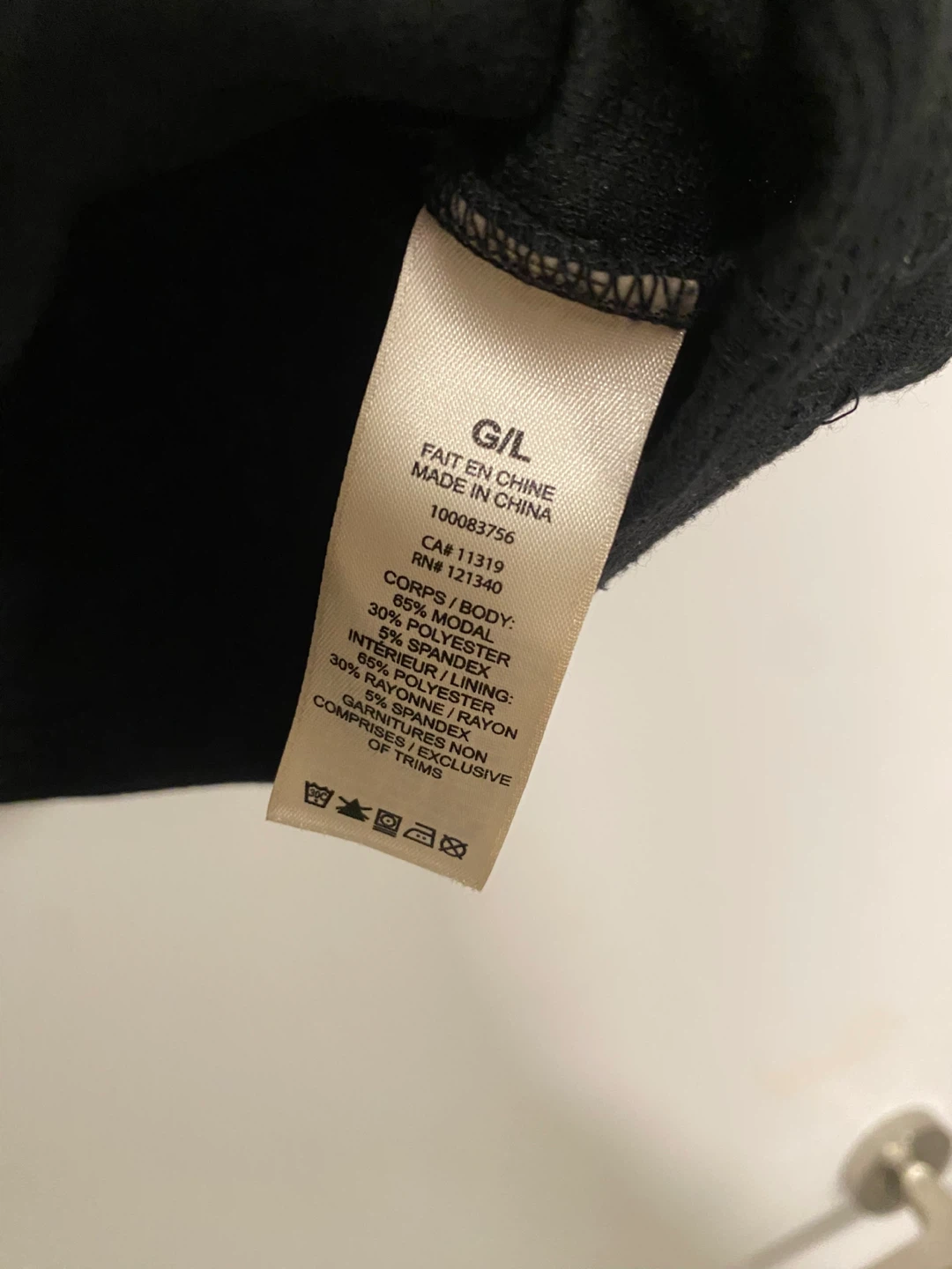 Garage Black Ribbed Crop Top - Size L - photo 3