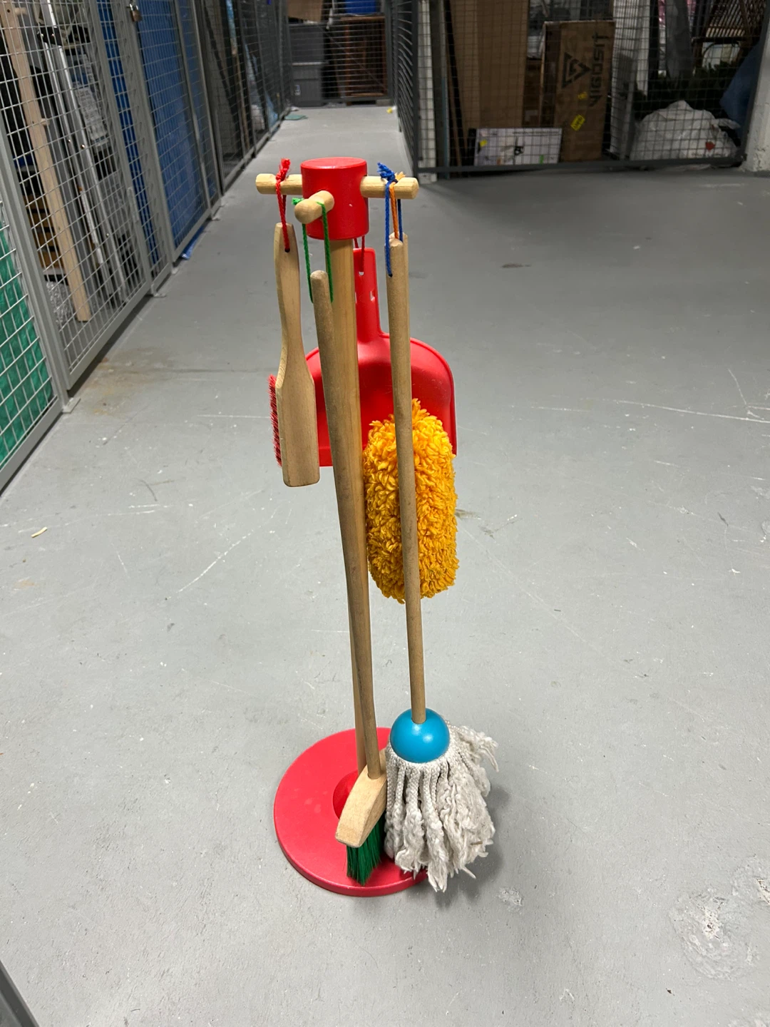 Wooden Kids Cleaning Set with Broom, Mop, Dustpan