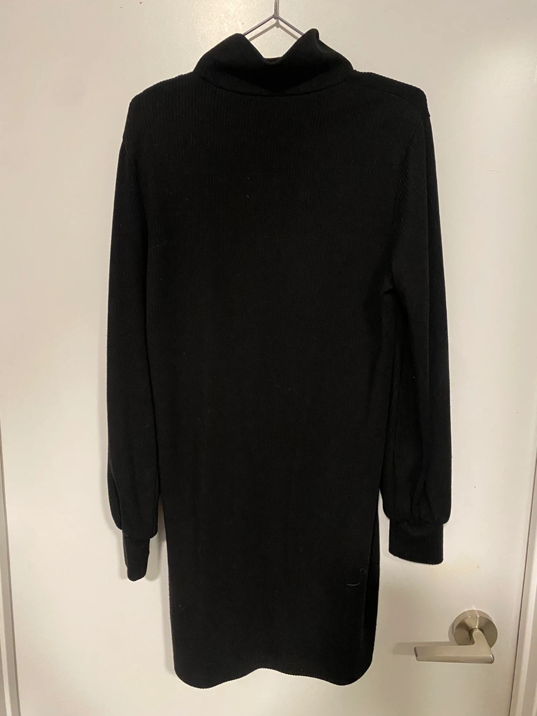 Dynamite Black Ribbed Mock Neck Dress Size M - photo 2