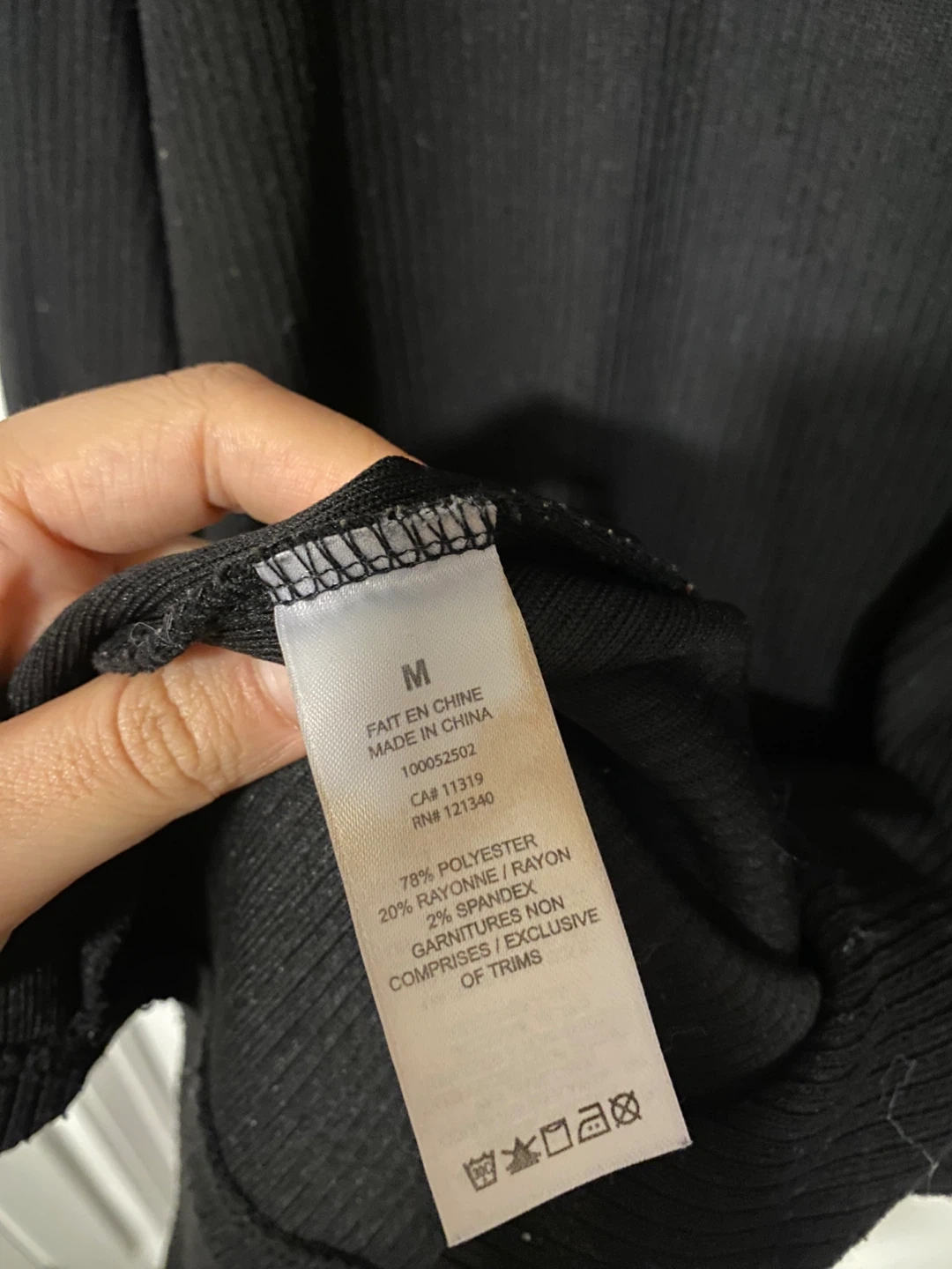 Dynamite Black Ribbed Mock Neck Dress Size M - photo 4