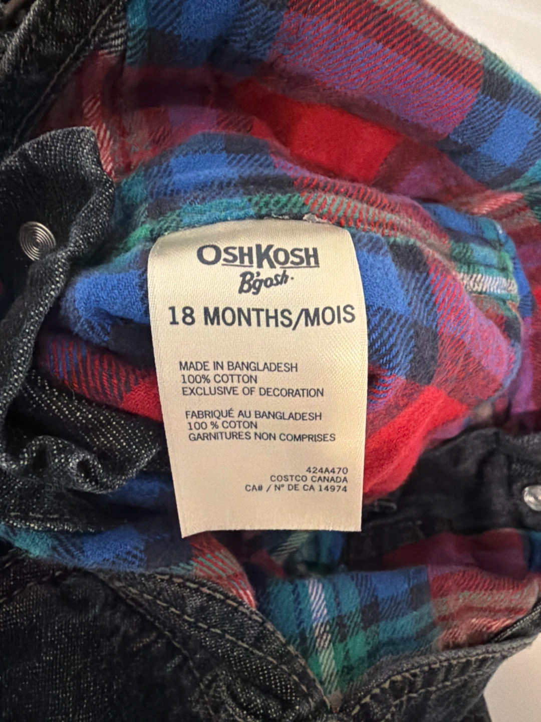 OshKosh B'gosh Denim Overalls - 18 Months - photo 5