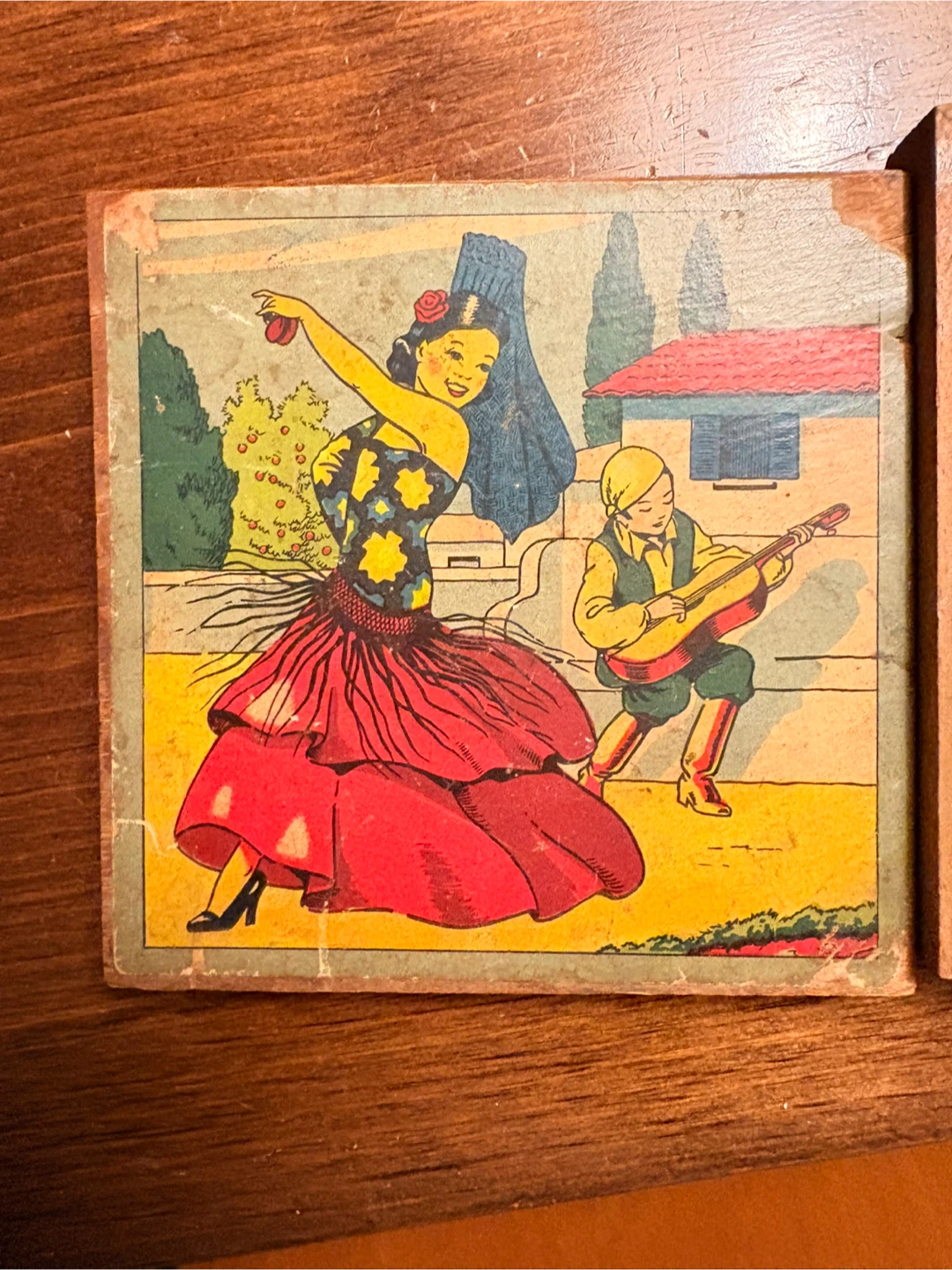 Vintage Wood Block Puzzle Set