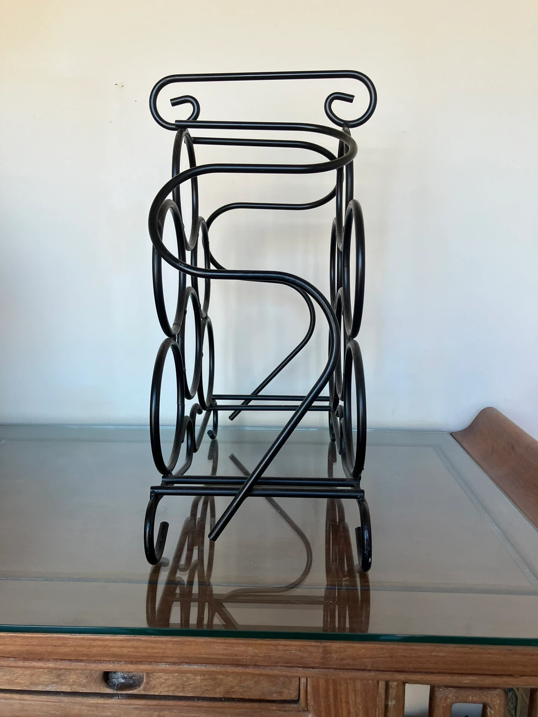 Black Metal Wine Rack - photo 5