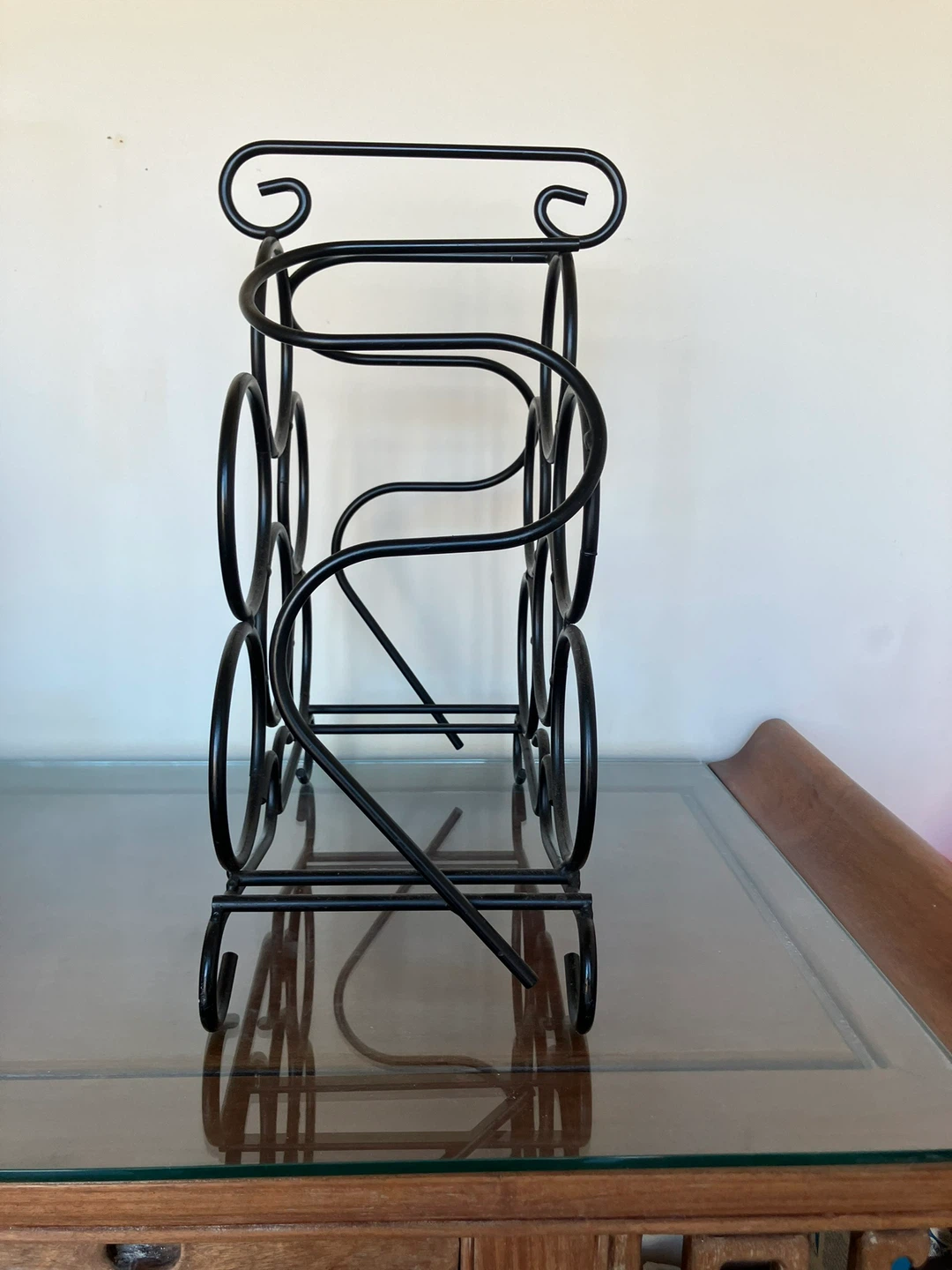 Black Metal Wine Rack - photo 4