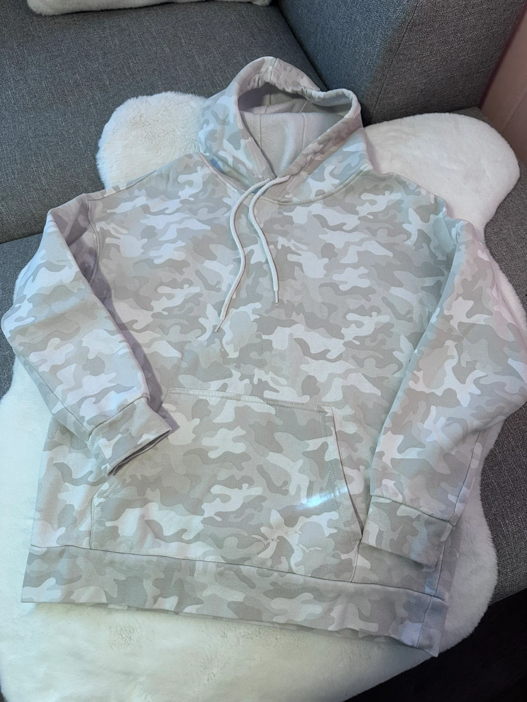Hoodie Camouflage Gris et Blanc femme - small/medium