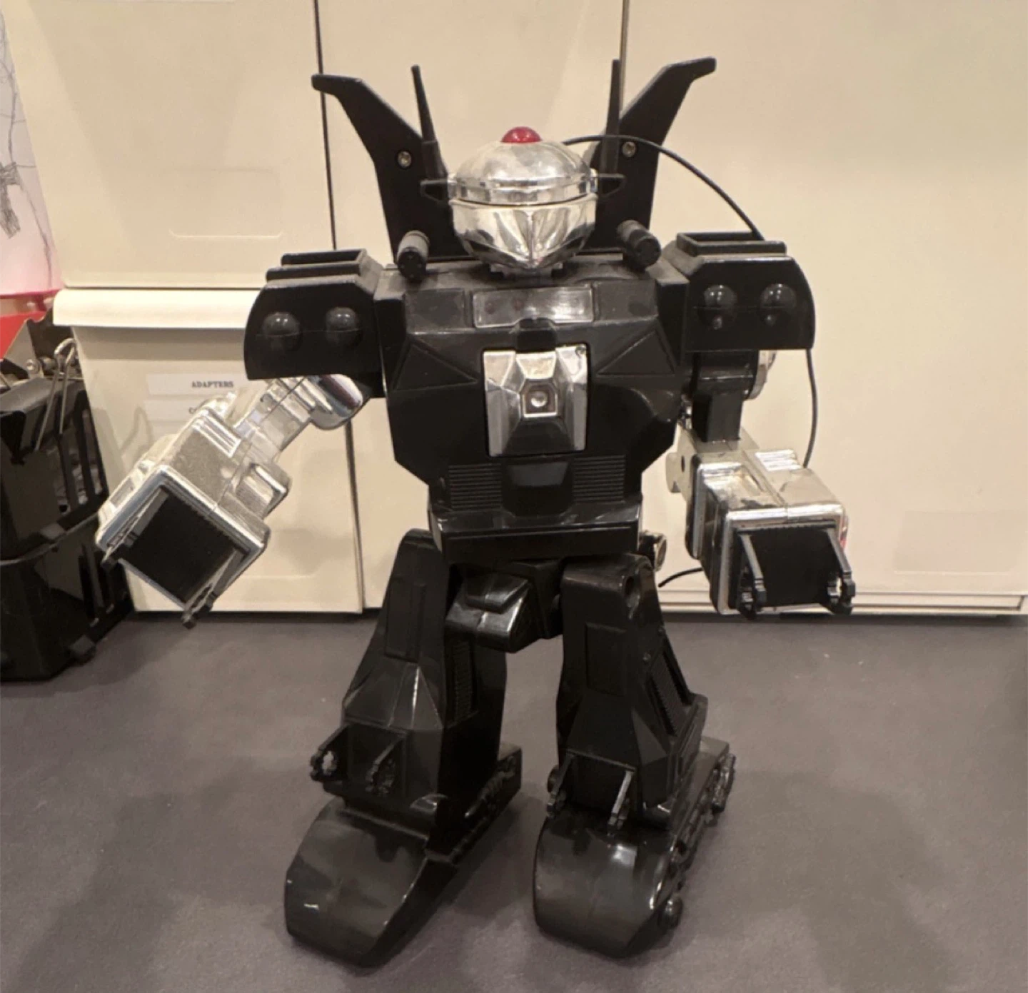 Vintage Black Robot Toy
