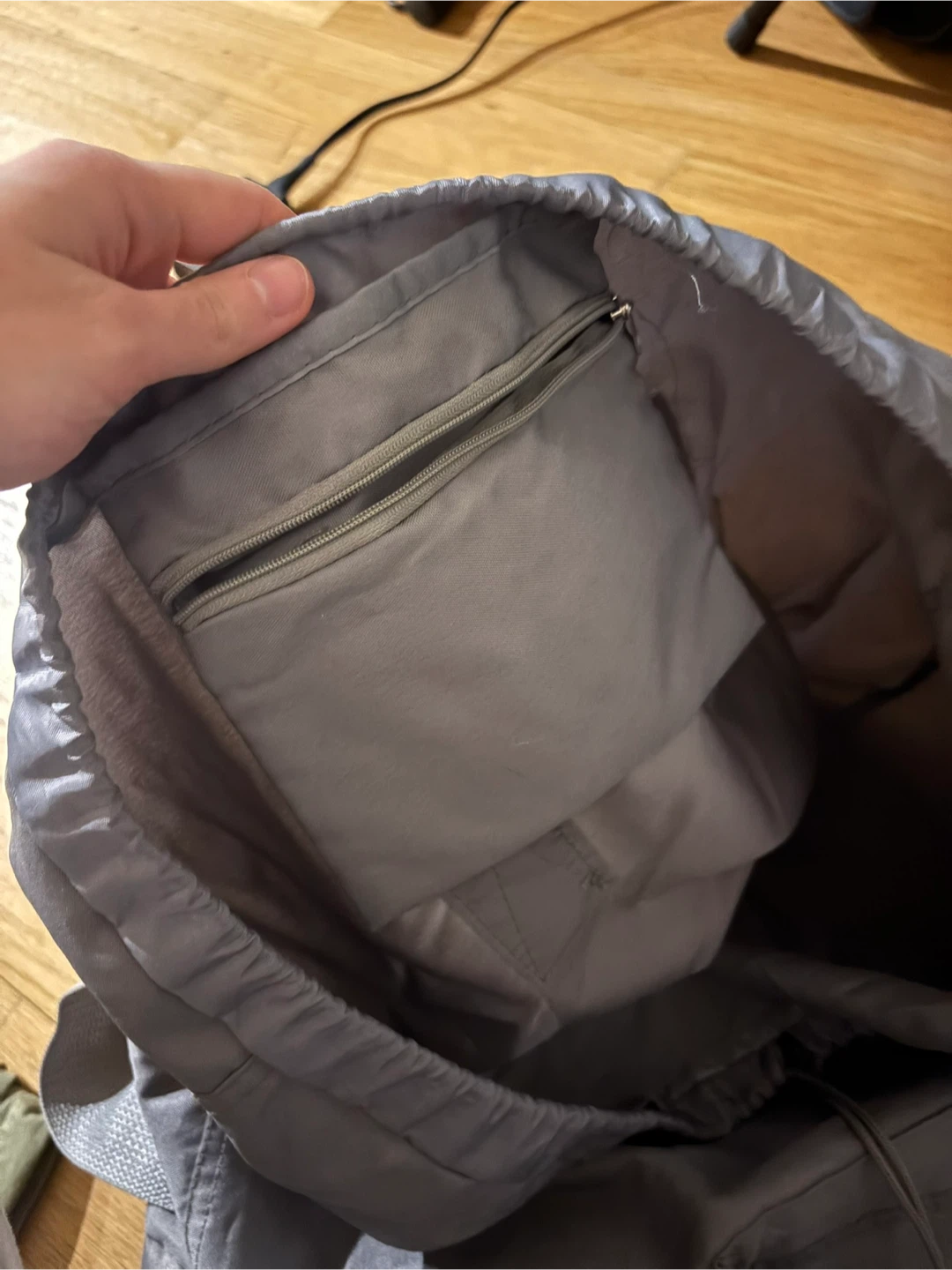 Gray Backpack Laundry Bag - photo 3