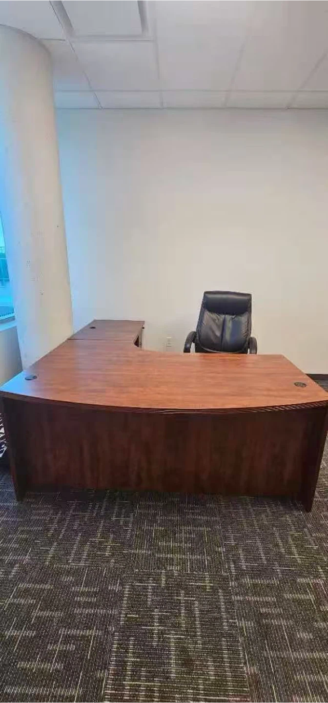 Curved L-Shaped Office Desk （disassembled ）