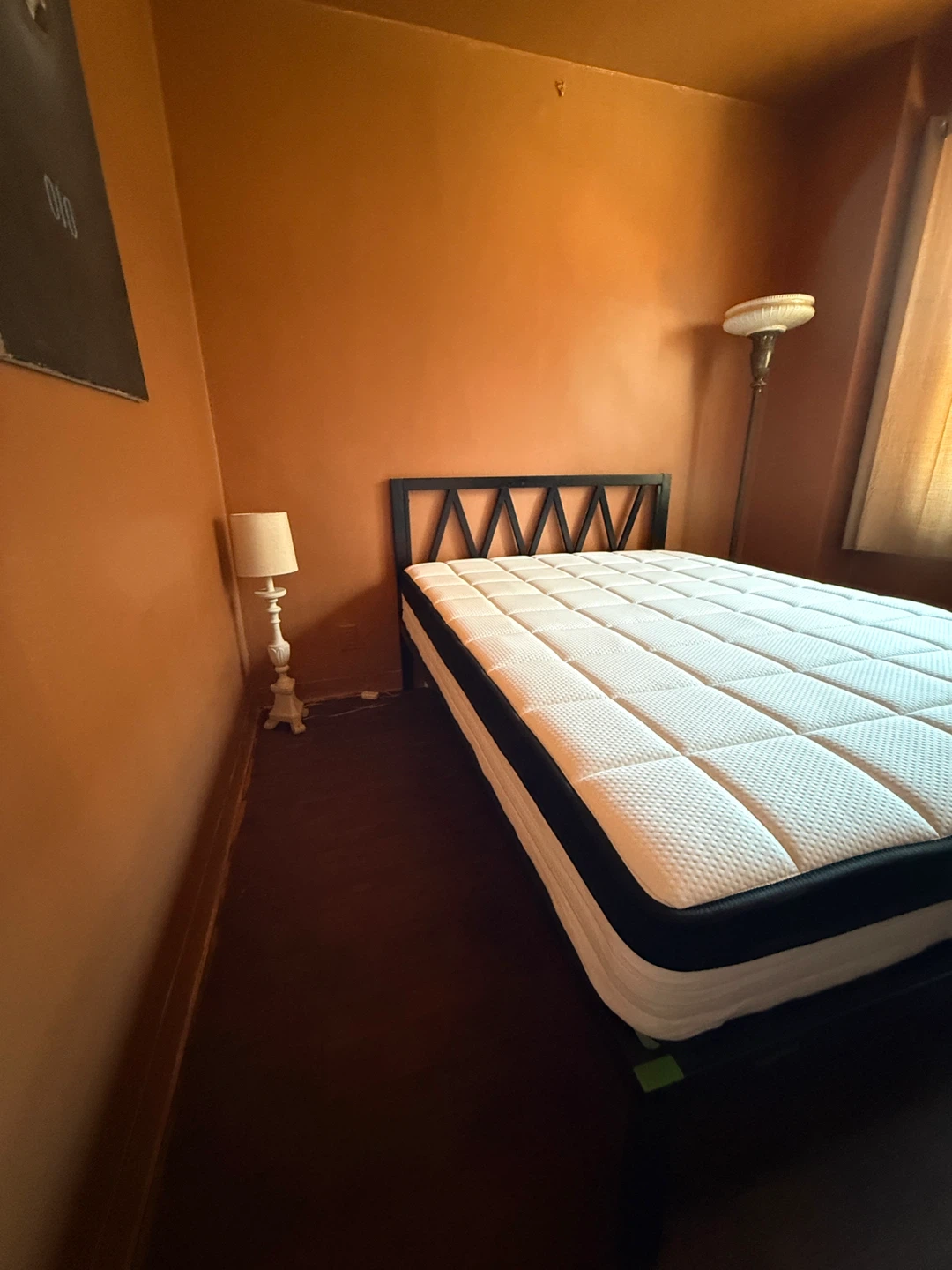 Full bed frame and full Mattress (brand new) - photo 3