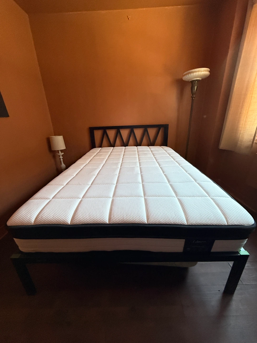 Full bed frame and full Mattress (brand new)