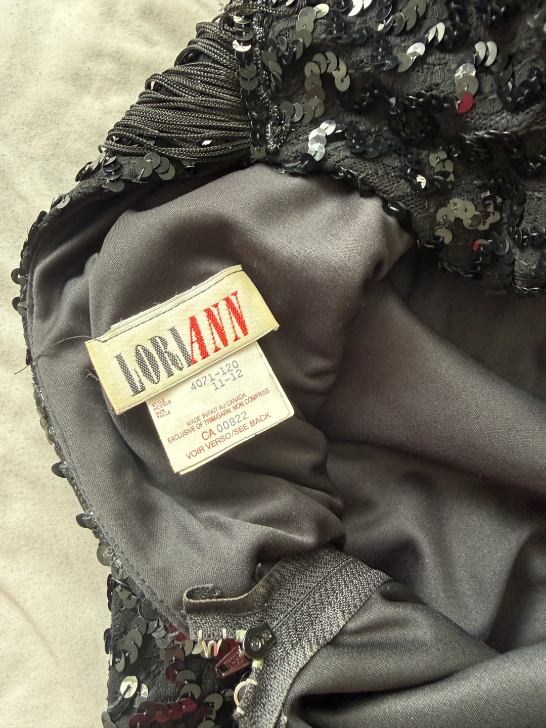 Loriann Black Sequin Fringed Dress - photo 3