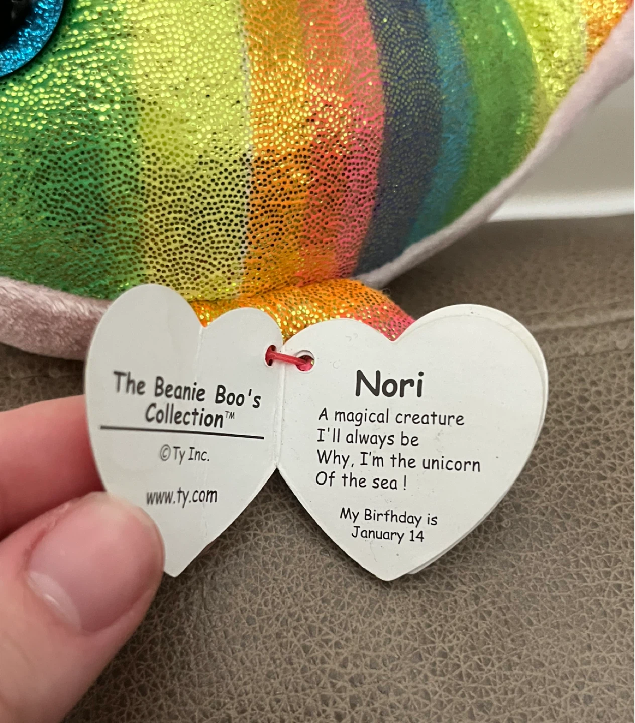 🆕Ty Beanie Boo's Nori the Narwhal Plush - photo 2