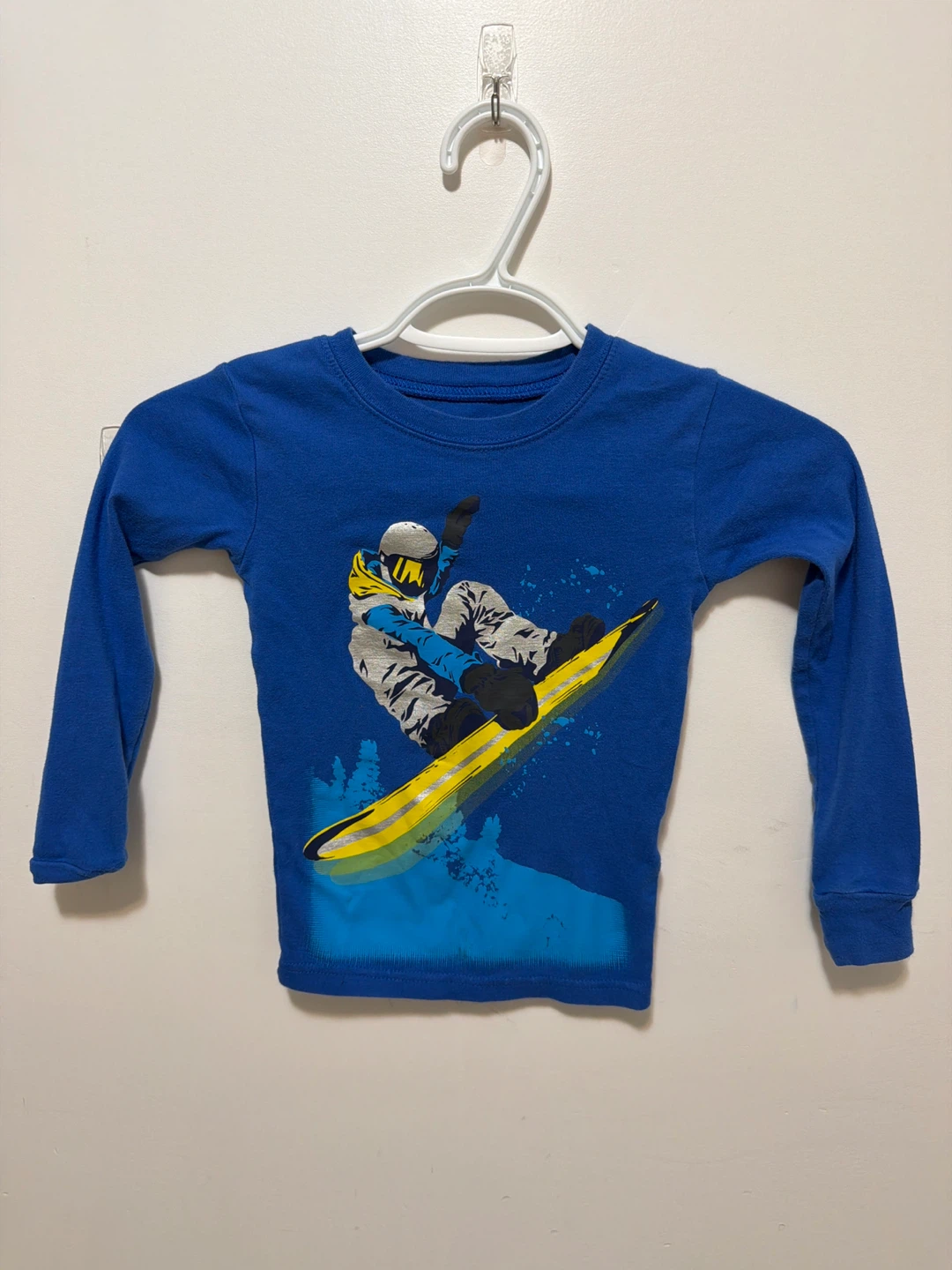 Carter's Blue Snowboarder Long Sleeve T-Shirt Size 5/5A