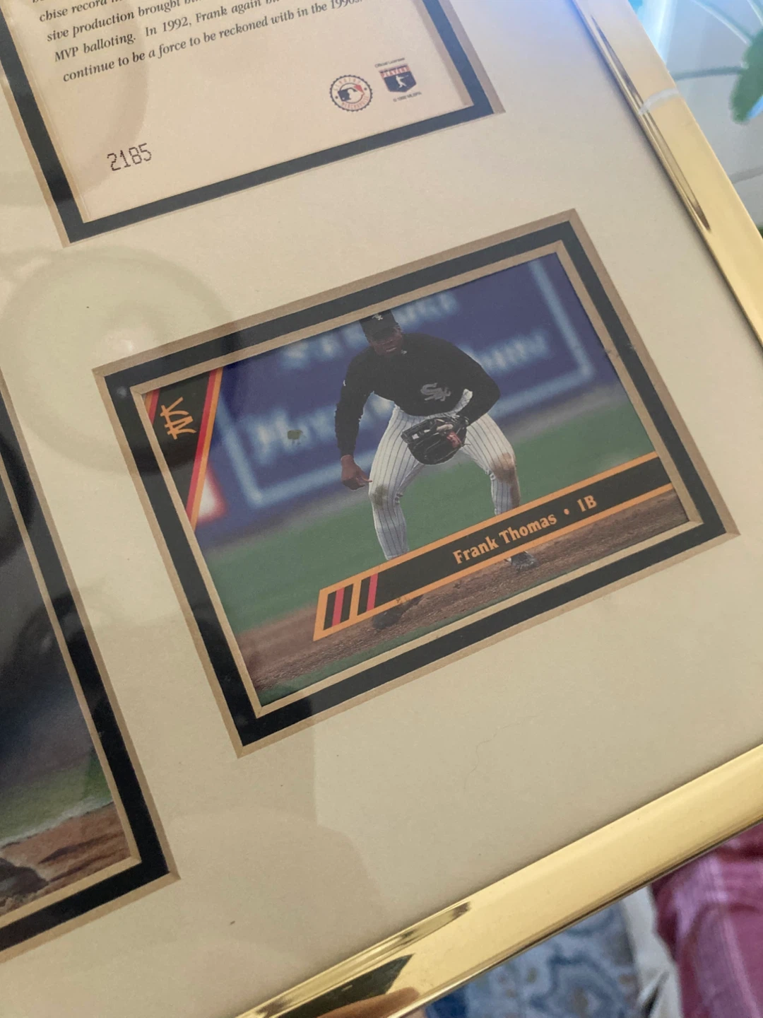 Framed Frank Thomas 1993 Lithographic Print & Baseball Card - photo 5