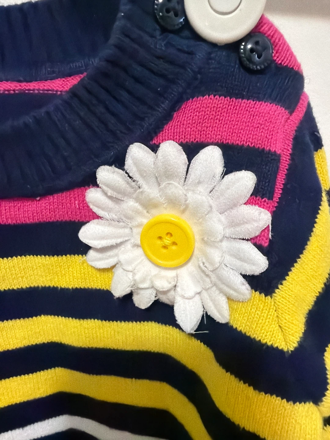 The Children's Place Striped Sweater with Daisy Applique - photo 2