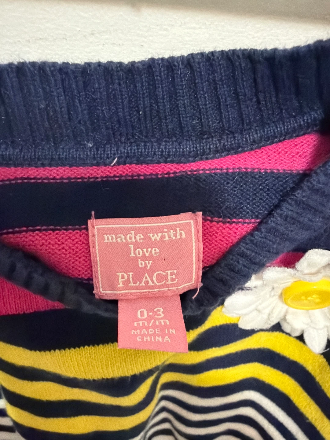 The Children's Place Striped Sweater with Daisy Applique - photo 4