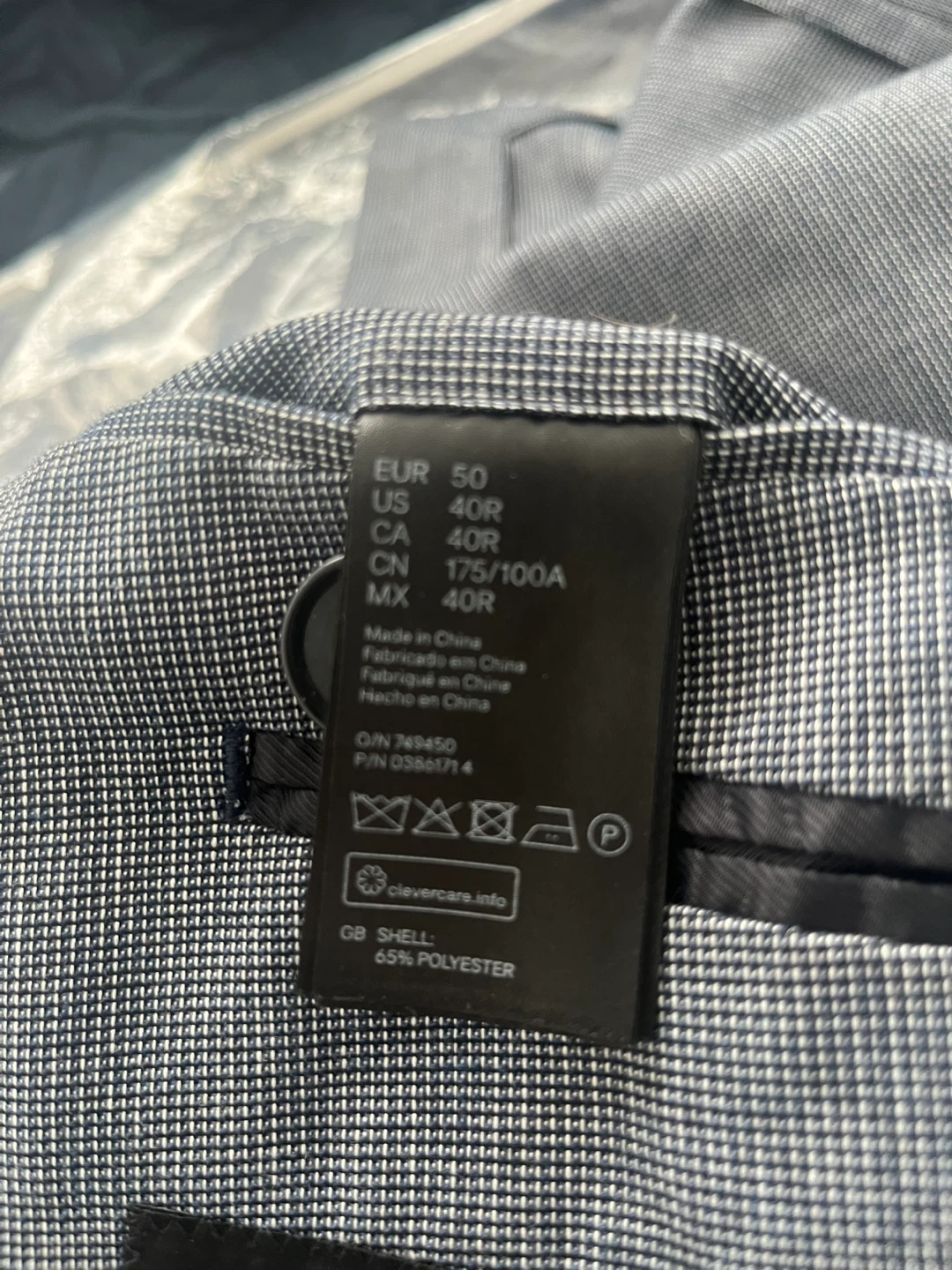 H&M Men's Grey Suit Jacket and Pants - Size 40R/36R - photo 3