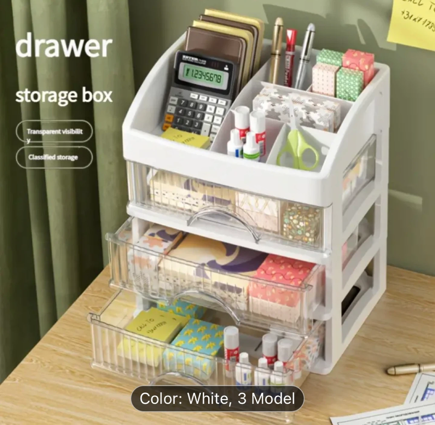 White Drawer Storage Box Organizer - photo 2