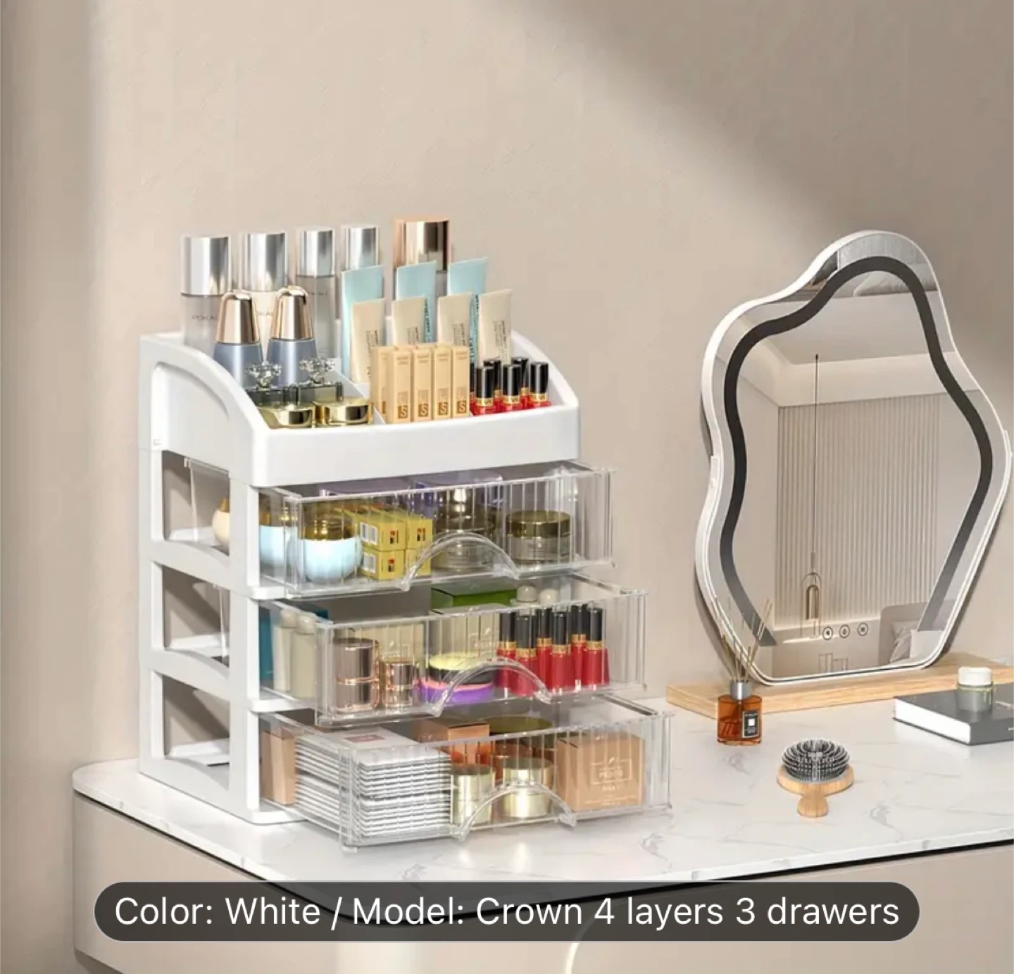 White Drawer Storage Box Organizer