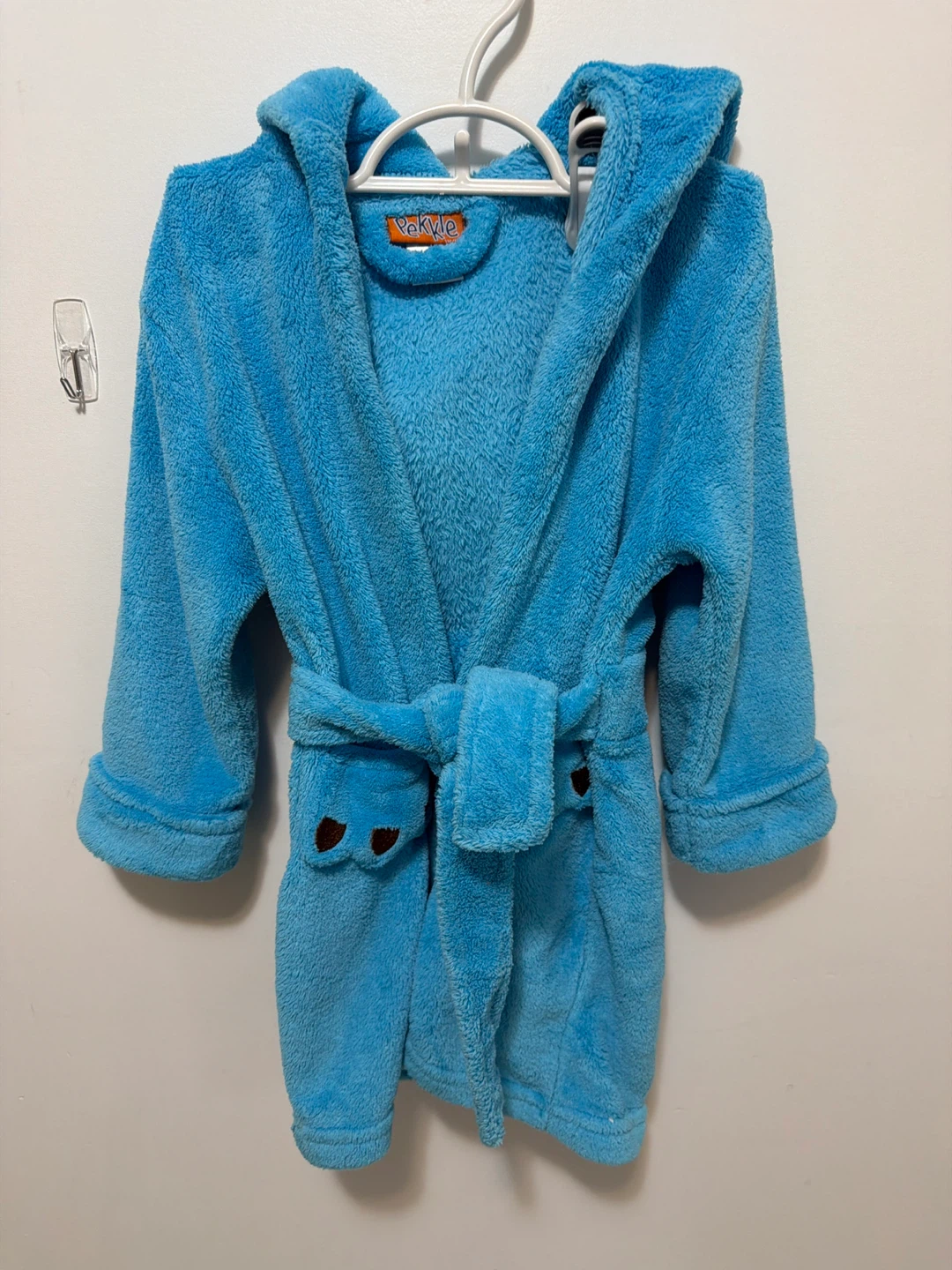 Pekyle Blue Fleece Bathrobe