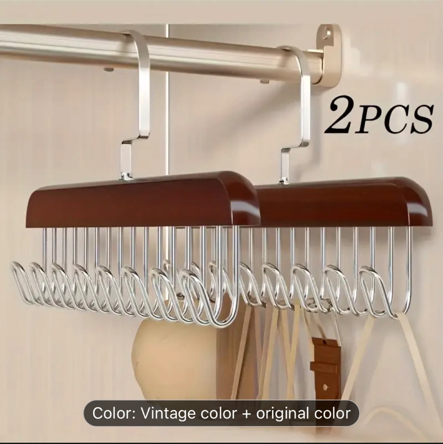 2-Piece Wooden Belt Hanger