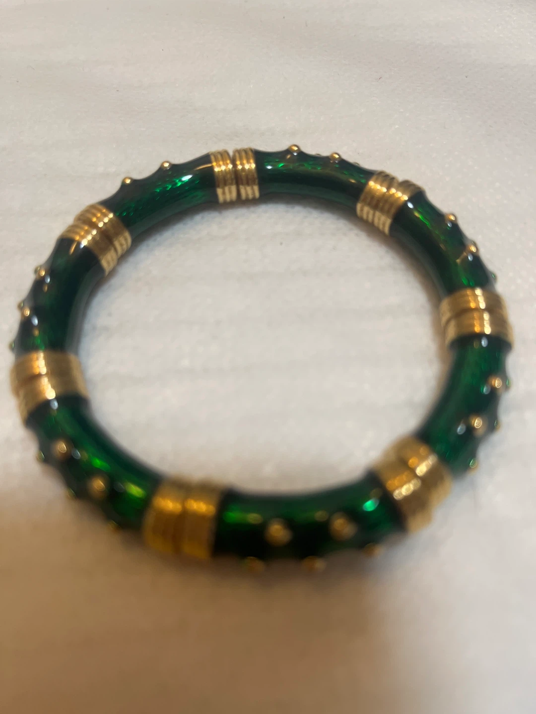 Green and Gold Bangle Bracelet - photo 2