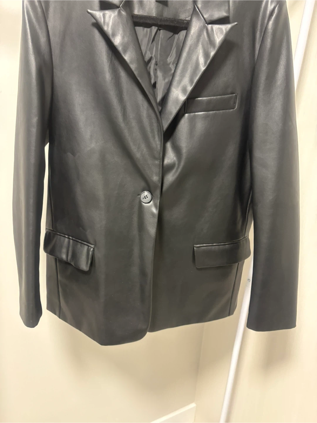 Blazer faux cuir noir Forever 21 grandeur M - photo 3