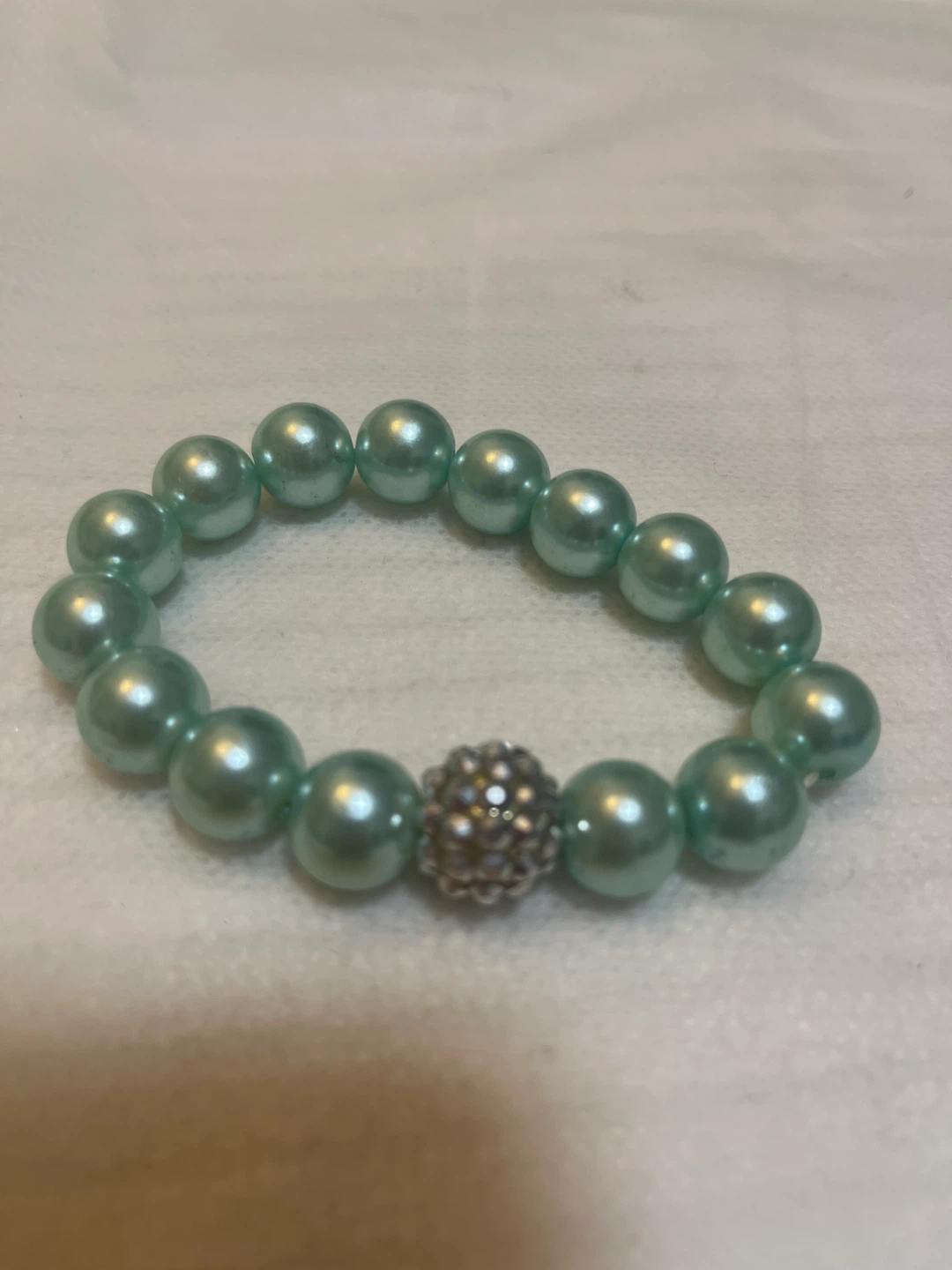 Light Blue Pearl Beaded Bracelet - photo 2