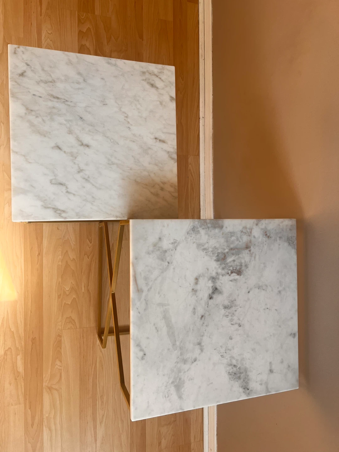 MOVE OUT SALE - Set of 2 Marble Top Nesting Tables - photo 5