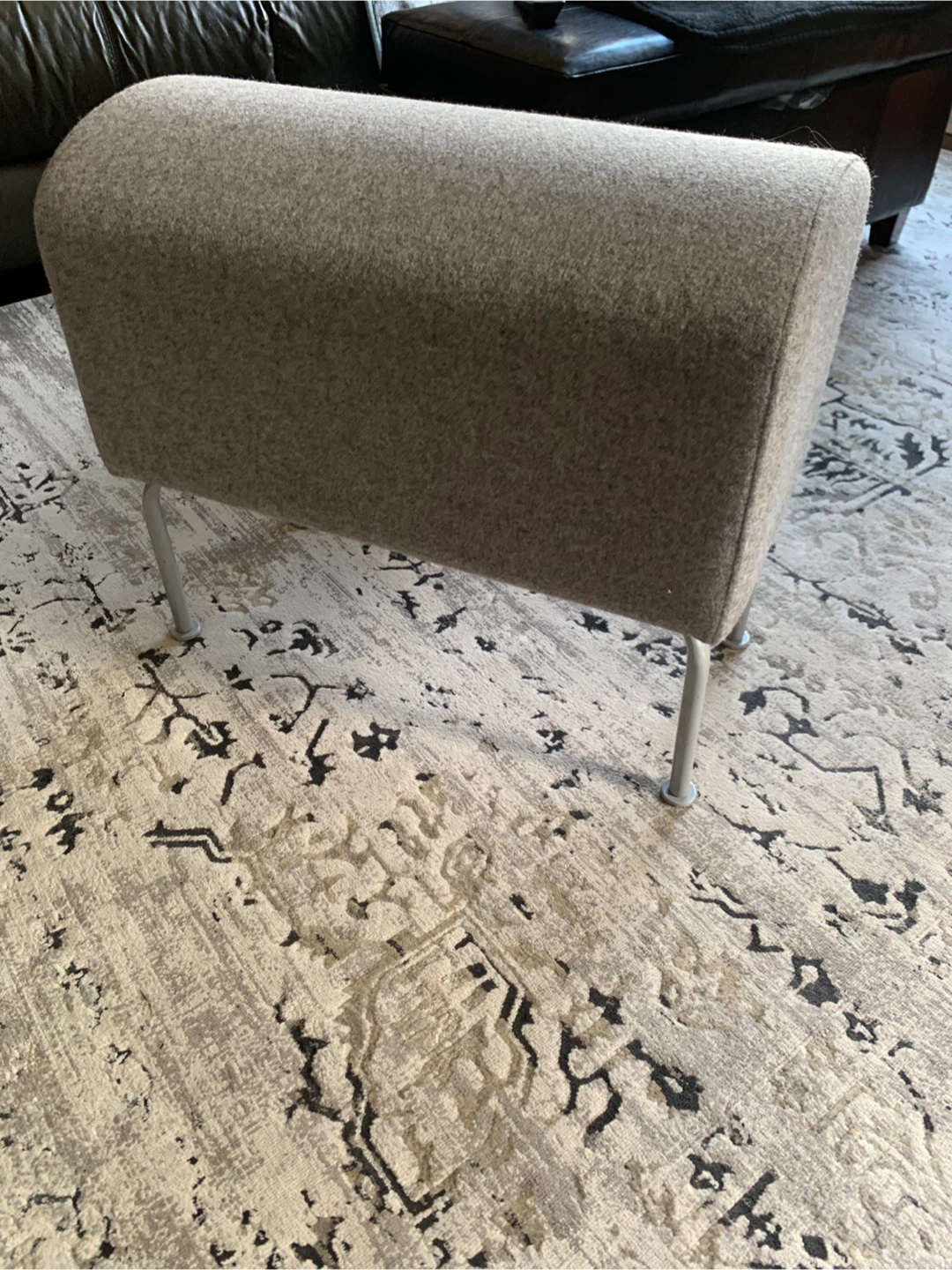 IKEA Grey Felt Stool/Ottoman