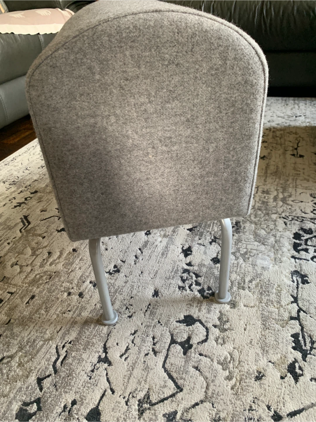 IKEA Grey Felt Stool/Ottoman - photo 2