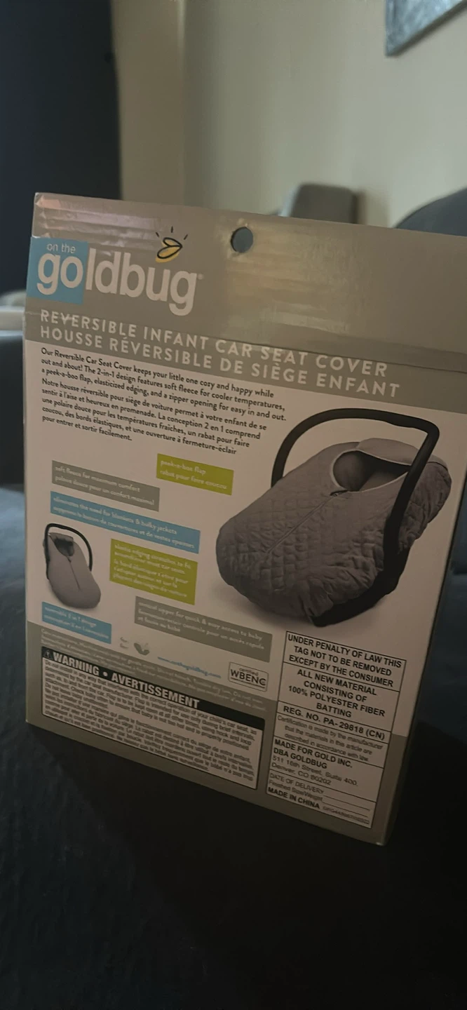 Goldbug Reversible Infant Car Seat Cover - photo 2