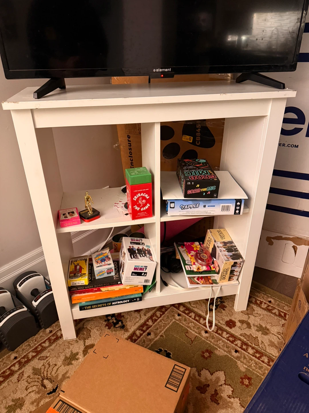 White Cube Storage Shelf