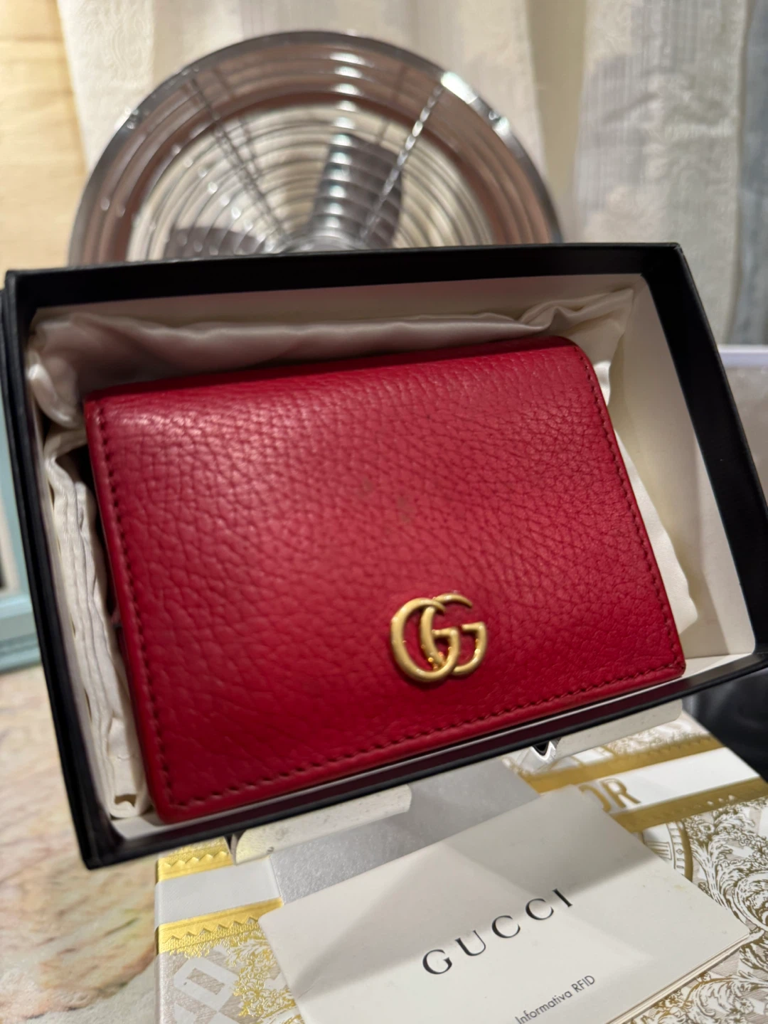 Red Gucci Marmont Wallet - photo 5