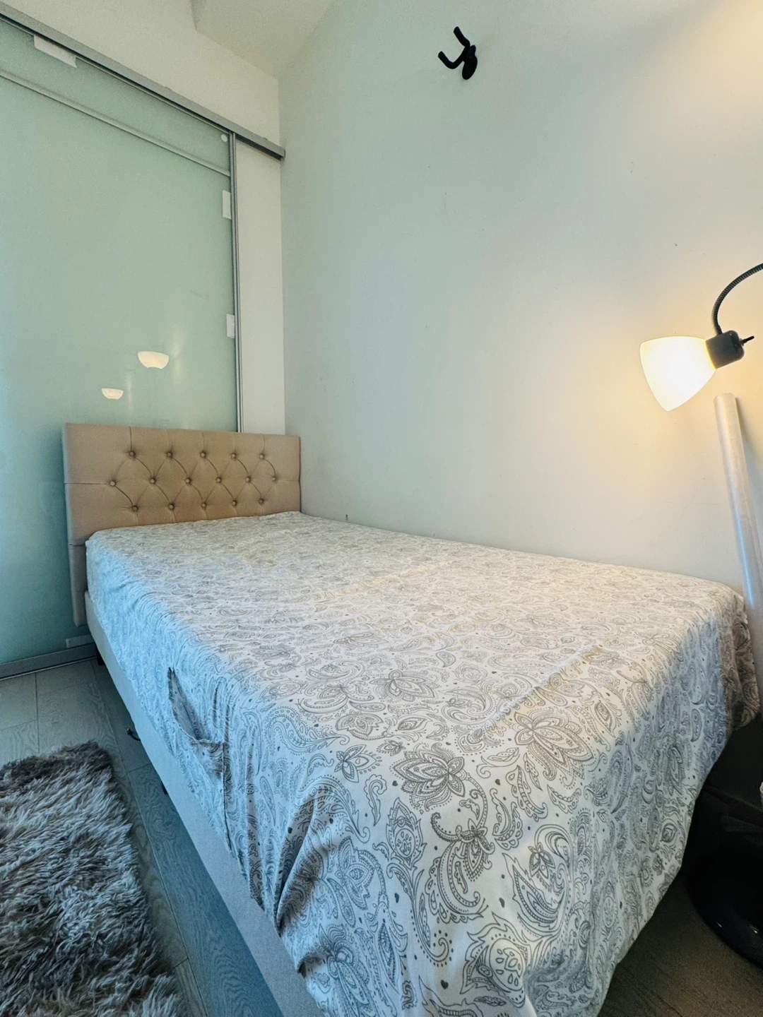 Tufted Twin XL Bed Frame + Memory Foam Mattress (Good Condition) - photo 2