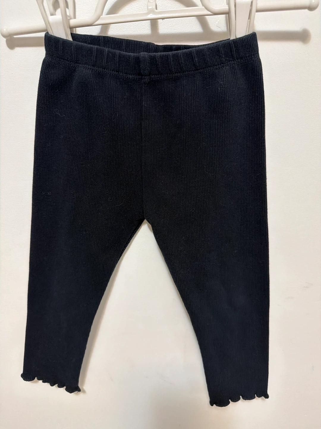 PLBaby Black Ribbed Leggings - 24m