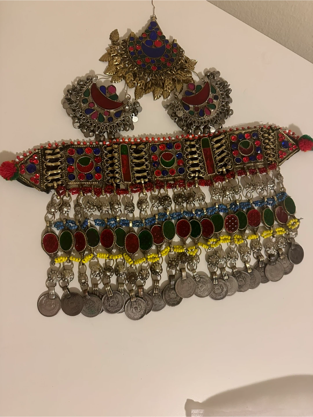 Afghan Tribal Necklace and Earrings Set