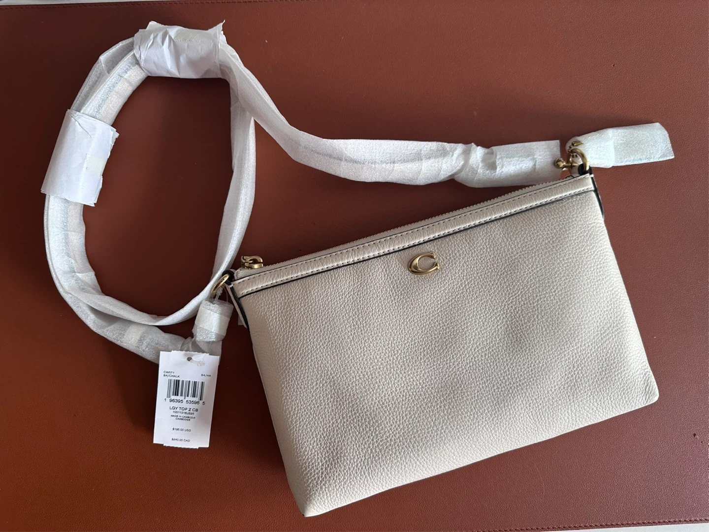 COACH Legacy Zip Top Crossbody Bag - Chalk - photo 2