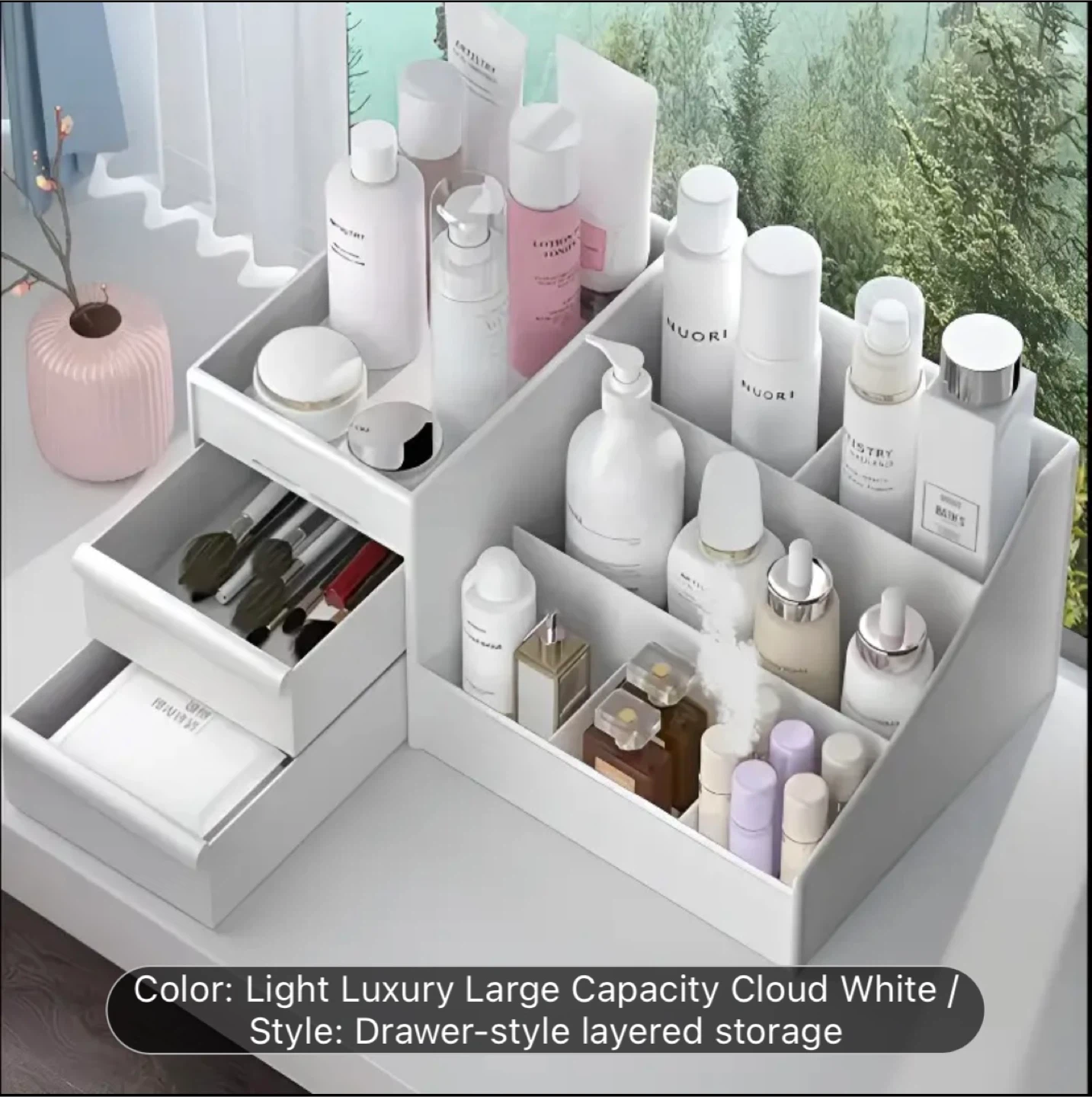 White Makeup Organizer with Drawers - photo 2
