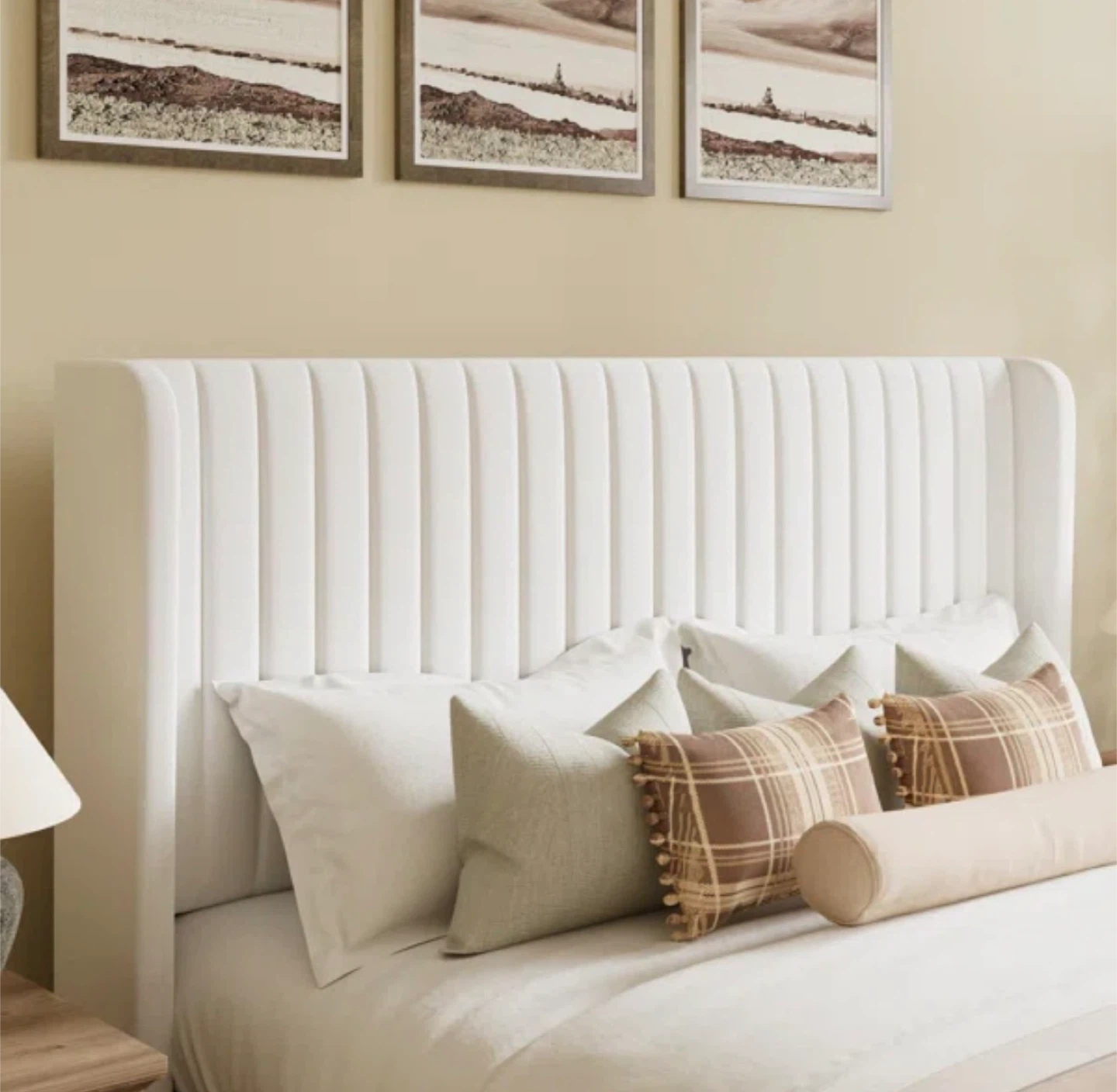 Candler Velvet upholstered platform Bed - photo 5