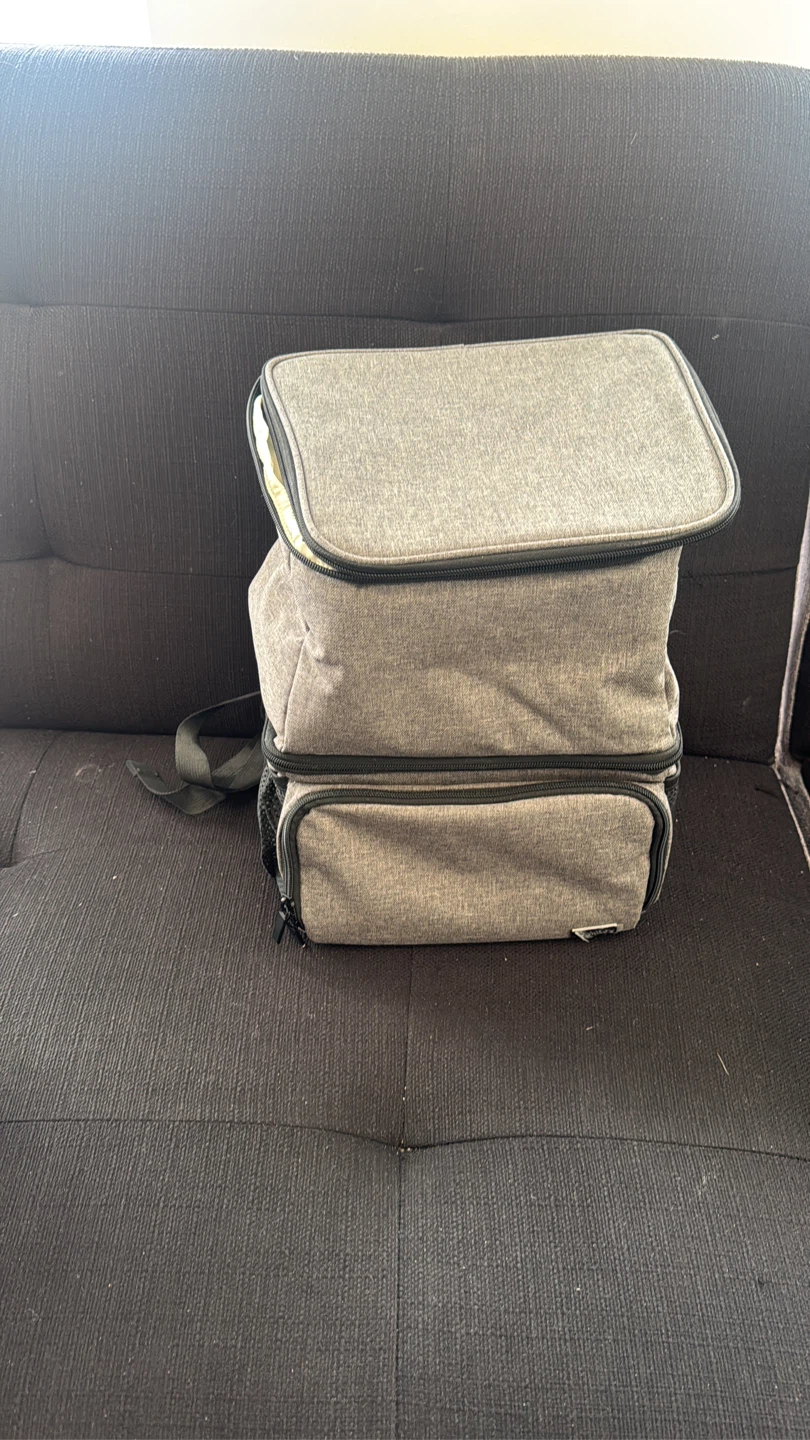 Grey Insulated Lunch Backpack