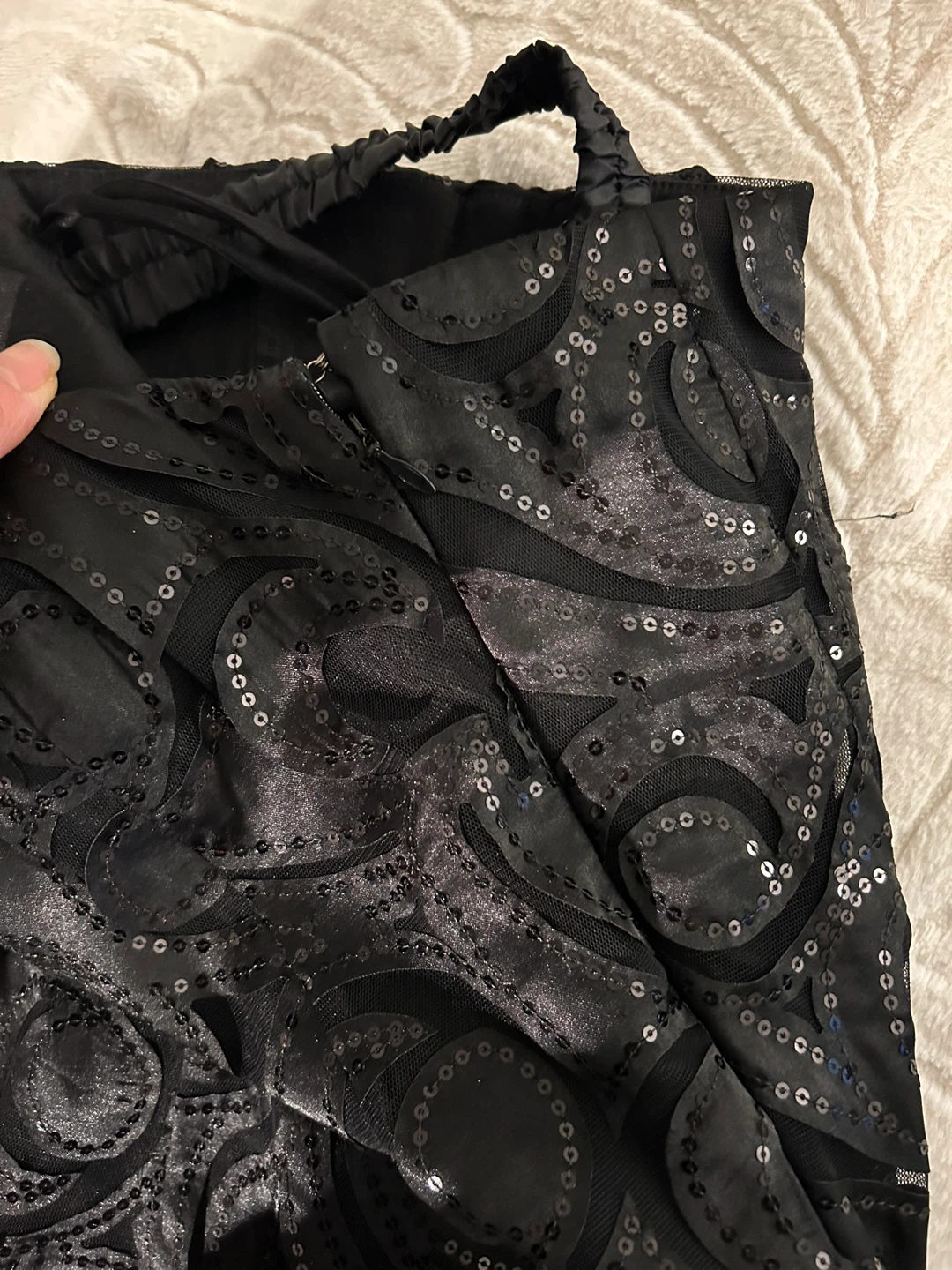 Black Sequin Strapless Dress size M - photo 5
