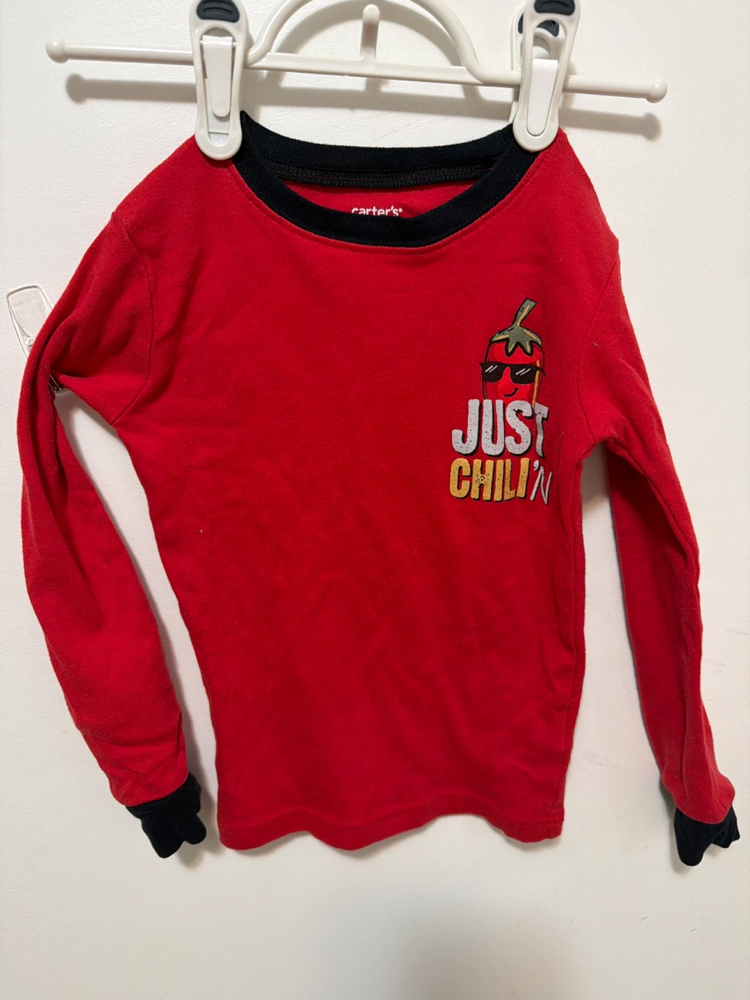 Carter's Red "Just Chillin'"Long Sleeve Shirt Size 5 - photo 2