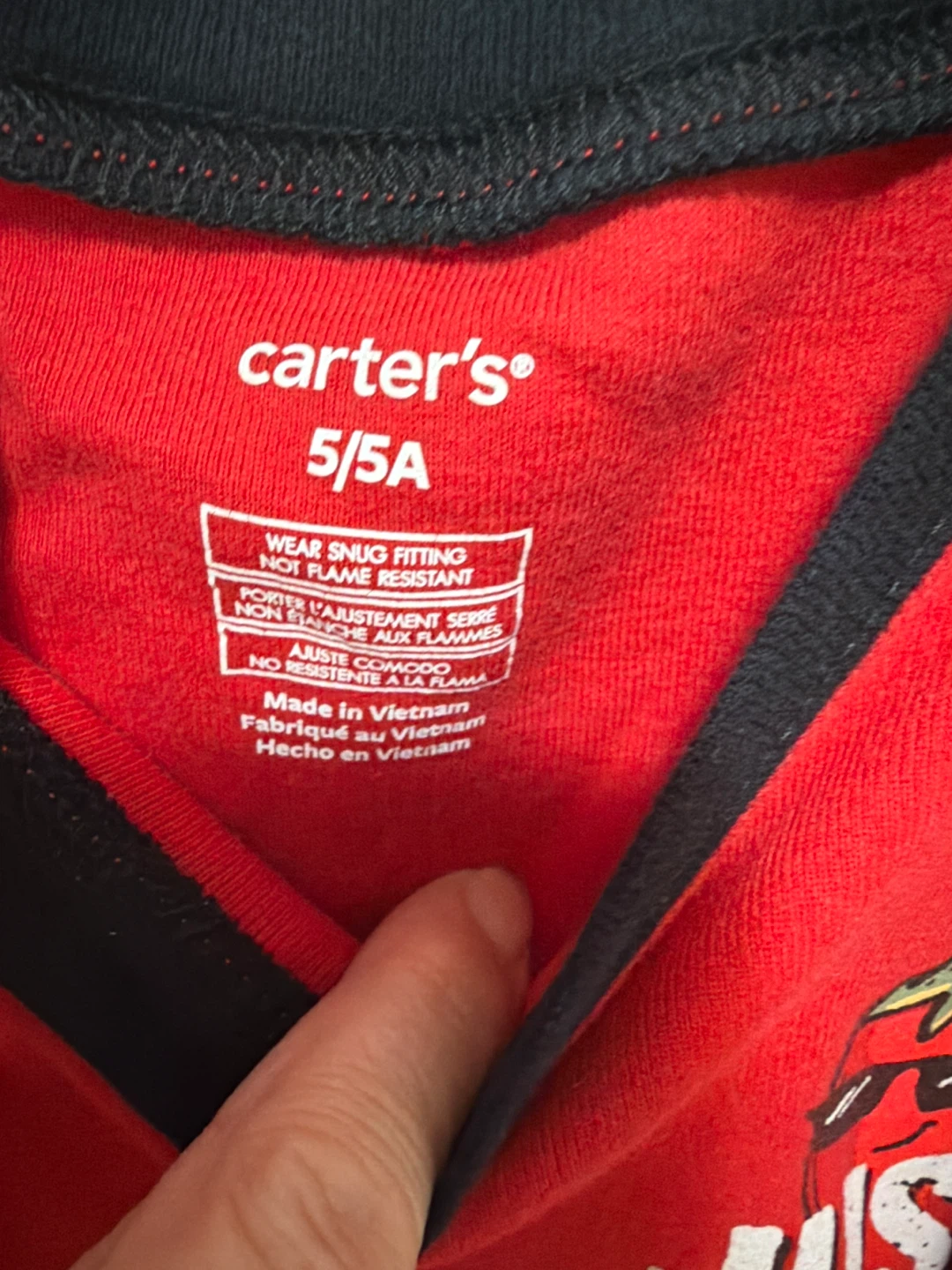 Carter's Red "Just Chillin'"Long Sleeve Shirt Size 5 - photo 4