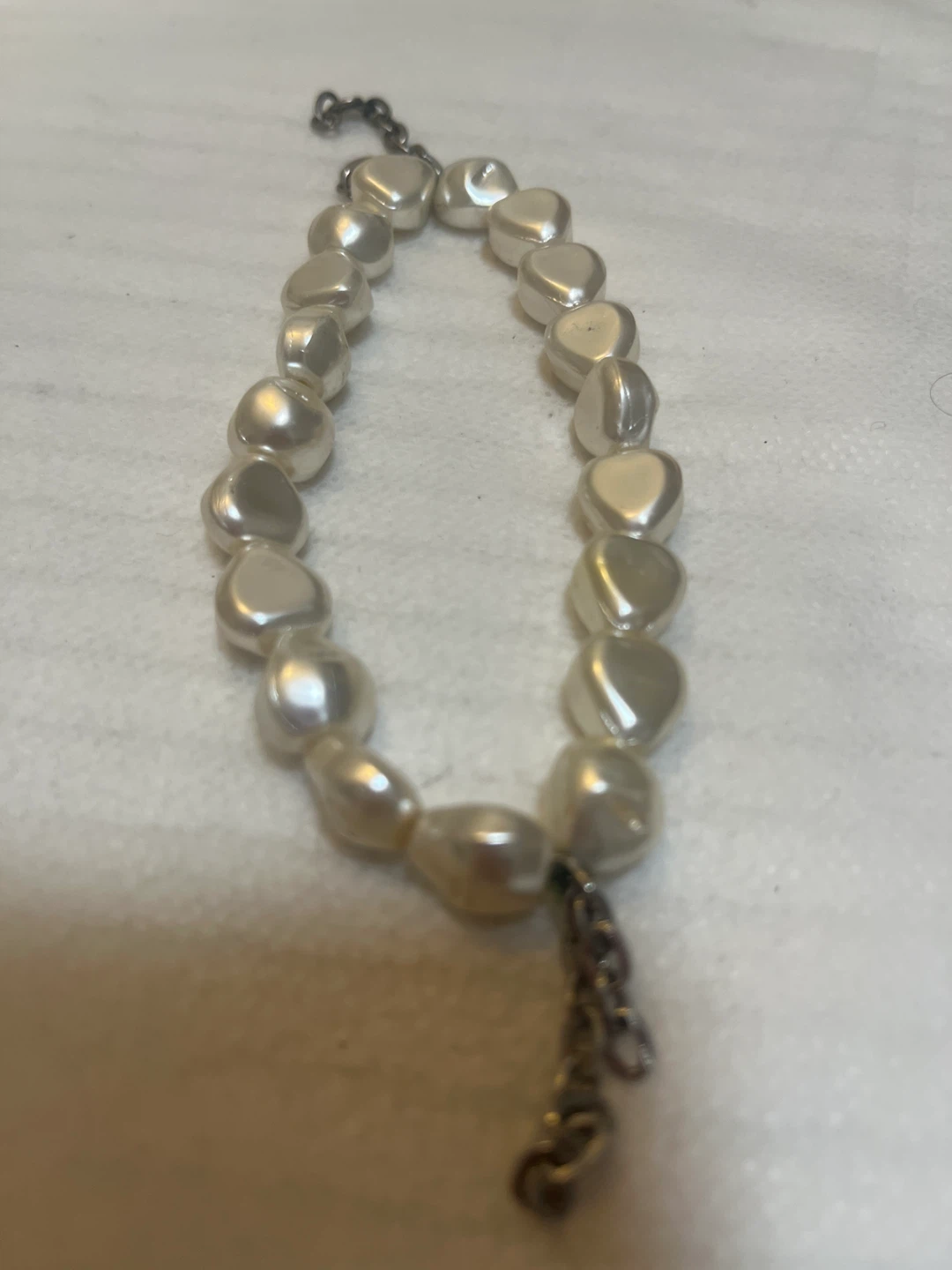 Baroque Pearl Bracelet with Silver Clasp