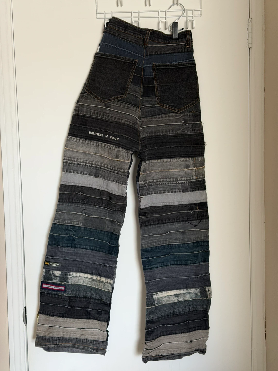 Handmade Patchwork Denim Jeans - photo 2