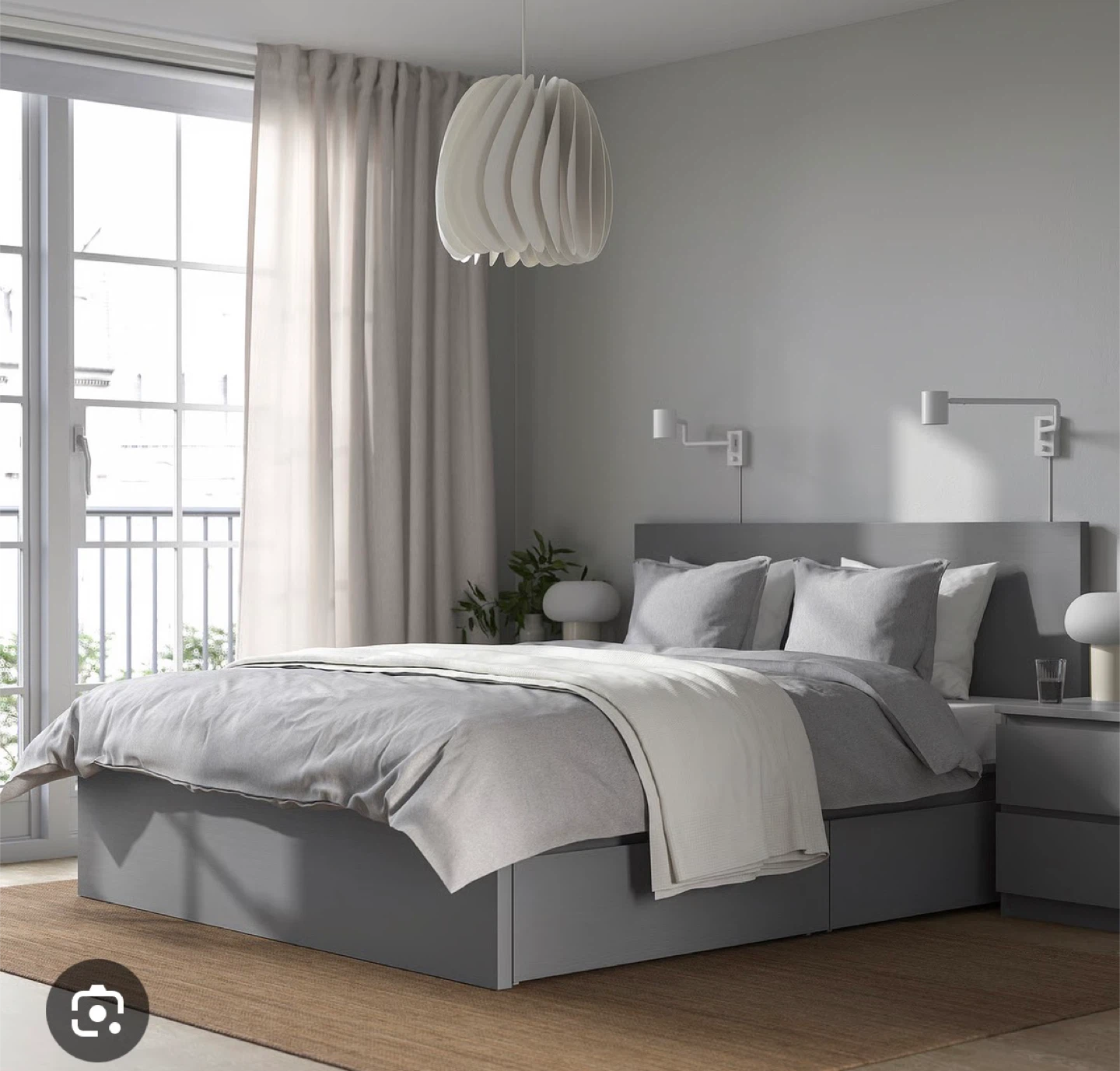 IKEA limited addition. Grey Bed Frame with 2 Storage Drawers - photo 2