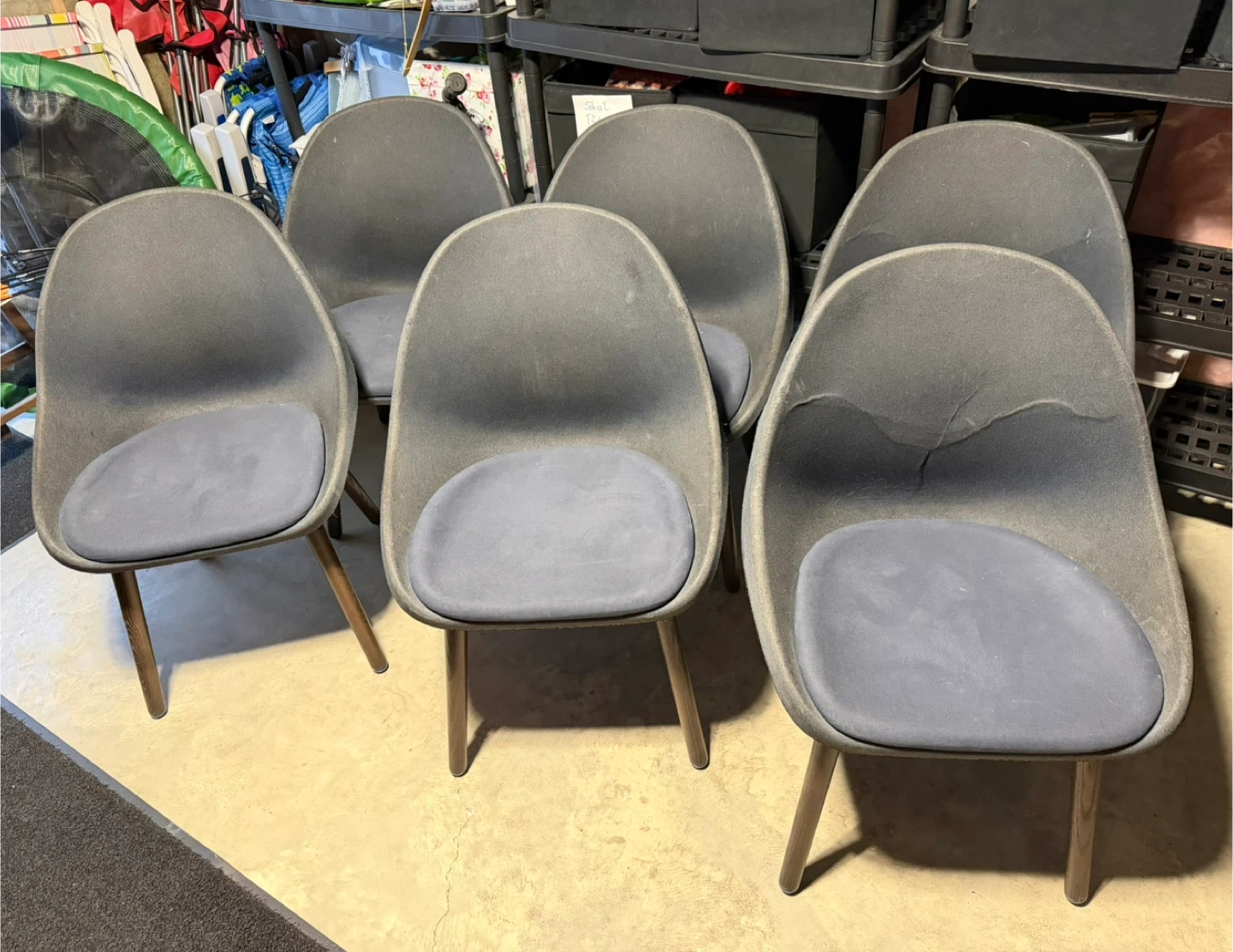 Dining chairs set of 6 - blue - Ikea